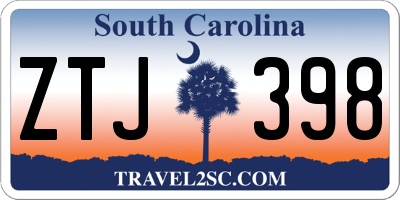 SC license plate ZTJ398