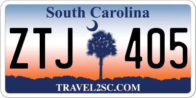 SC license plate ZTJ405