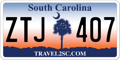 SC license plate ZTJ407