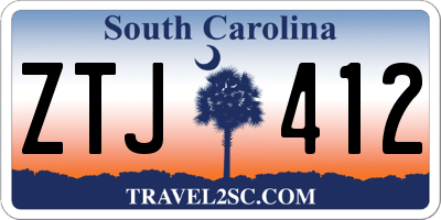 SC license plate ZTJ412