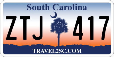 SC license plate ZTJ417