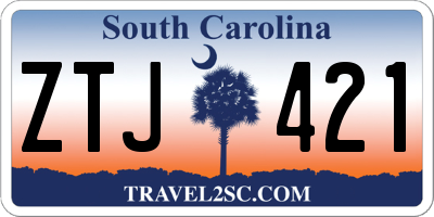 SC license plate ZTJ421