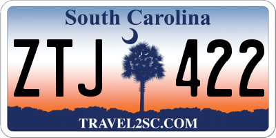 SC license plate ZTJ422