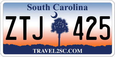 SC license plate ZTJ425