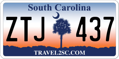 SC license plate ZTJ437