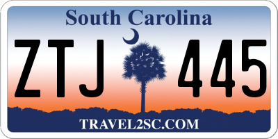 SC license plate ZTJ445
