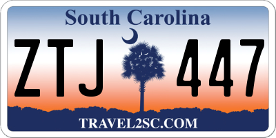 SC license plate ZTJ447