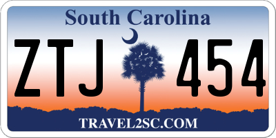 SC license plate ZTJ454