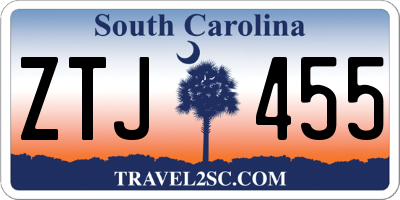SC license plate ZTJ455