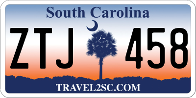 SC license plate ZTJ458
