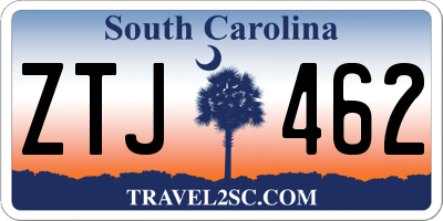 SC license plate ZTJ462