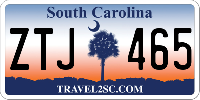 SC license plate ZTJ465