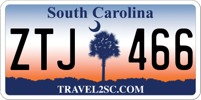 SC license plate ZTJ466