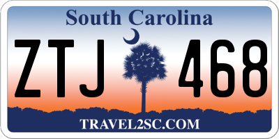 SC license plate ZTJ468