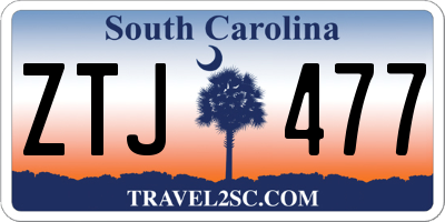 SC license plate ZTJ477