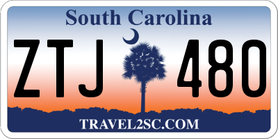 SC license plate ZTJ480