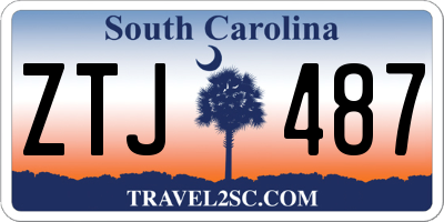 SC license plate ZTJ487