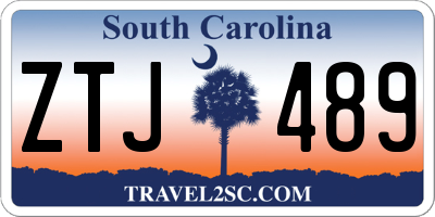 SC license plate ZTJ489