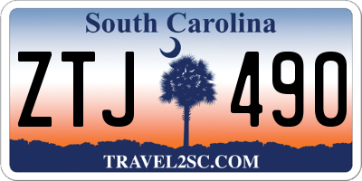 SC license plate ZTJ490