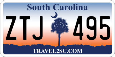 SC license plate ZTJ495