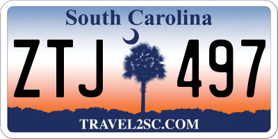 SC license plate ZTJ497