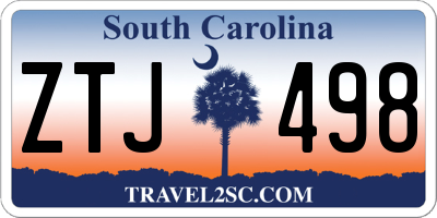 SC license plate ZTJ498