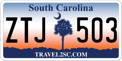 SC license plate ZTJ503