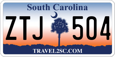 SC license plate ZTJ504