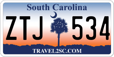 SC license plate ZTJ534