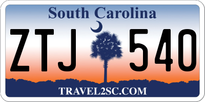 SC license plate ZTJ540