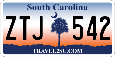 SC license plate ZTJ542