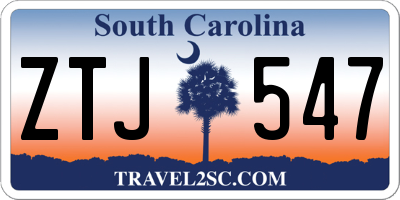 SC license plate ZTJ547