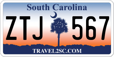 SC license plate ZTJ567
