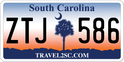 SC license plate ZTJ586