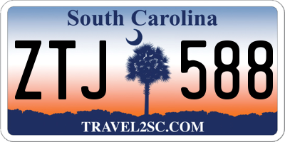 SC license plate ZTJ588
