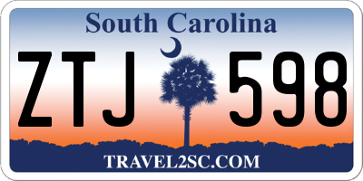 SC license plate ZTJ598