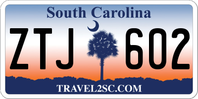 SC license plate ZTJ602