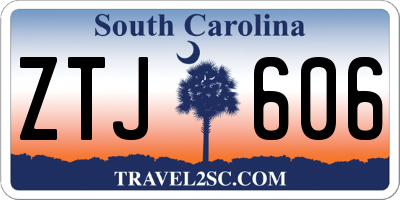 SC license plate ZTJ606