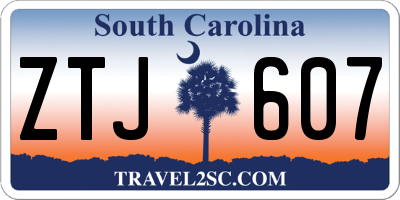 SC license plate ZTJ607