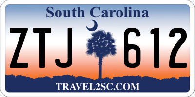 SC license plate ZTJ612