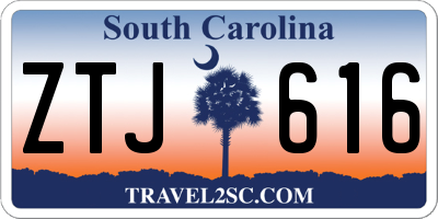 SC license plate ZTJ616
