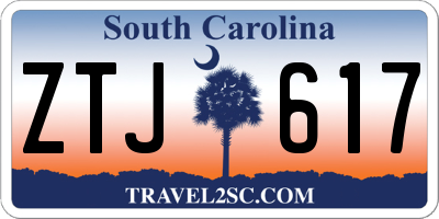 SC license plate ZTJ617