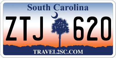 SC license plate ZTJ620