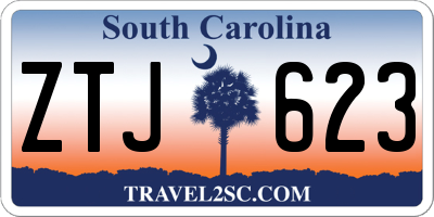 SC license plate ZTJ623