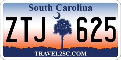 SC license plate ZTJ625