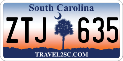 SC license plate ZTJ635