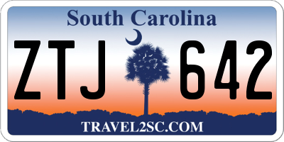 SC license plate ZTJ642