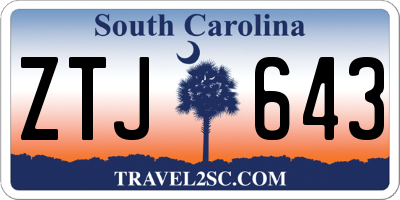 SC license plate ZTJ643