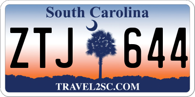 SC license plate ZTJ644