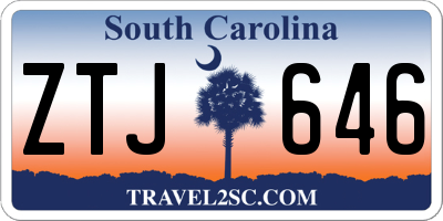 SC license plate ZTJ646